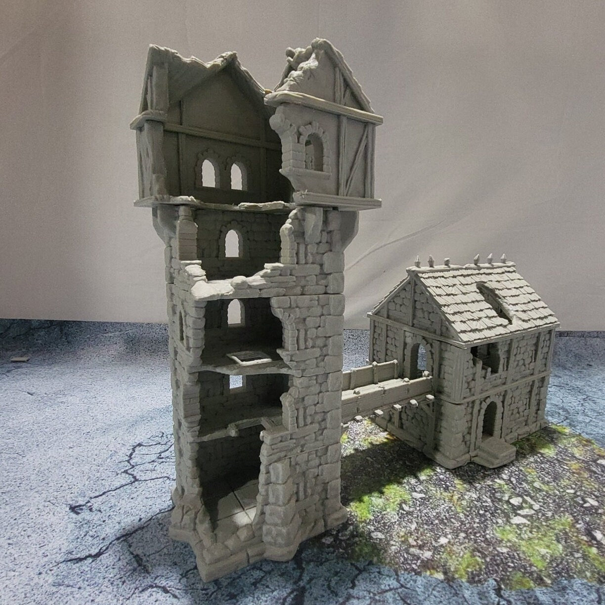 Tabletop Terrain, Mordheim, D&D, Pirate, Tower, Ruin, Ruined, houses, Tabletop, Fantasy Terrain, Town Set, Town and Market, Mordheim Set, Wargaming, Dungeons and Dragons, Lord of the rings, RPG Set, Village Set, building set, small town, Market, town