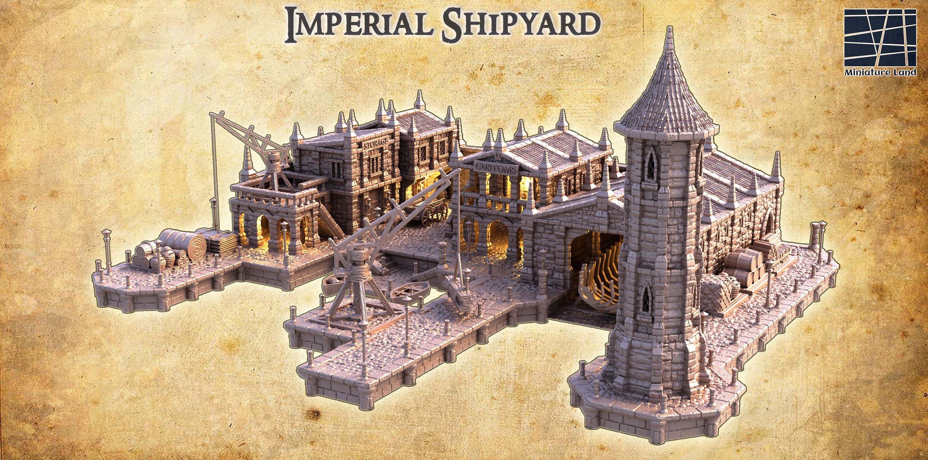 Imperial Shipyard, Shipwright, Docks, Lighthouse – Centrion 3D Studios