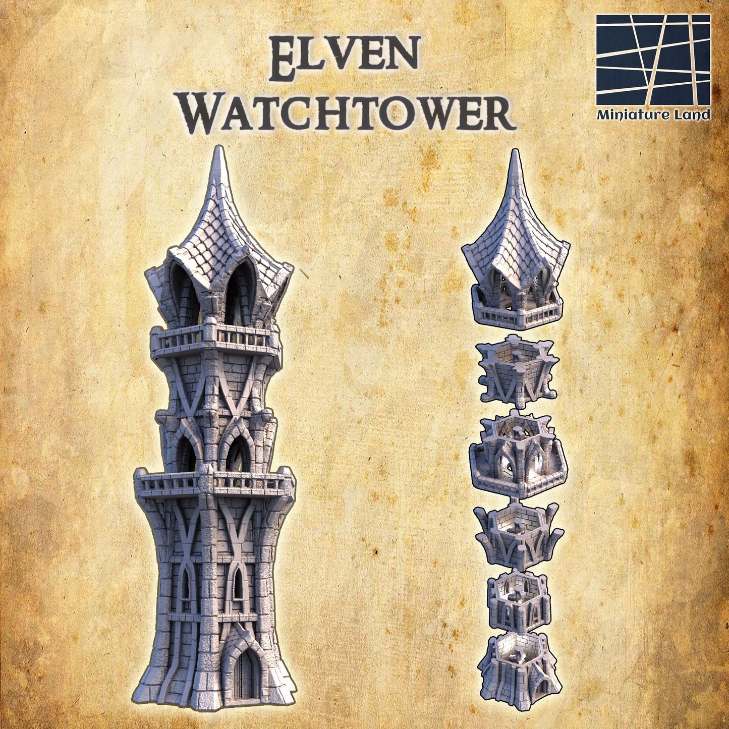 Tabletop Terrain, Mordheim, DnD, Pirate, Tower, Ruin, Ruined, houses, Tabletop, Fantasy Terrain, Town Set, Town and Market, Mordheim Set, Wargaming, Dungeons and Dragons, Lord of the rings, RPG Set, Village Set, Chaos, small town, Market, town, Elven
