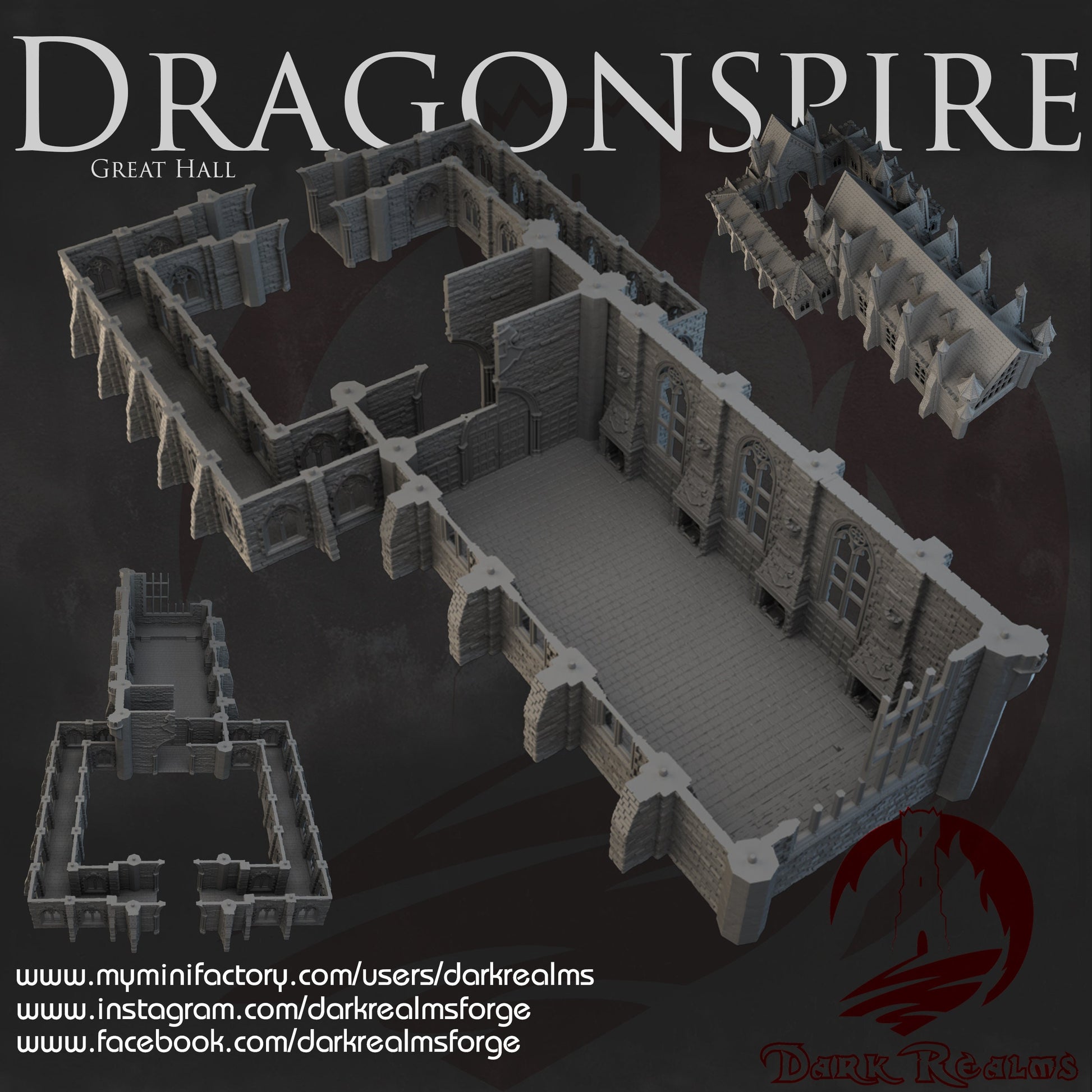 Tabletop Terrain, Mordheim, DnD, Wizard School, Tower, Wizard, Ruined, Train Set, Tabletop, Fantasy Terrain, Town Set, Town and Market, Mordheim Set, Wargaming, Dungeons and Dragons, RPG Set, Village Set, Dragon, Harry Potter, Market, College
