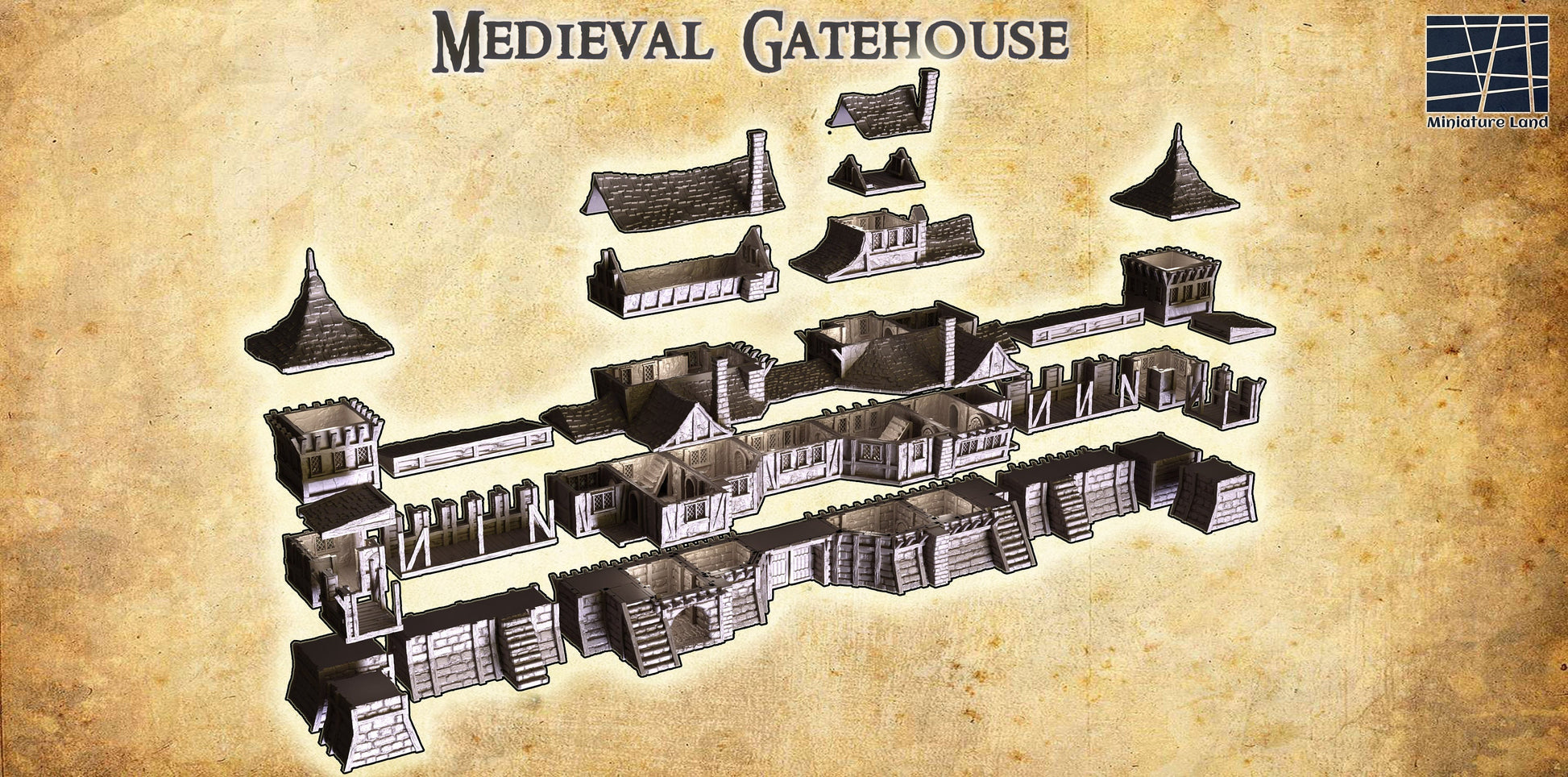 Medieval Gatehouse Set