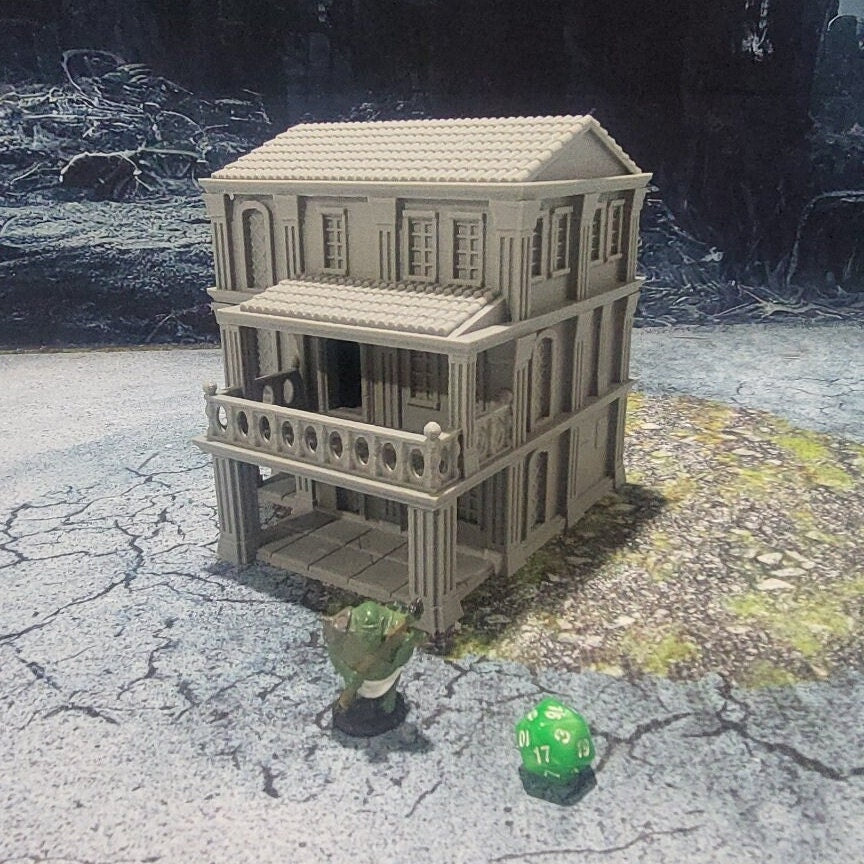 Brothel, Party house, gift, Christmas, Castle Terrain, wargaming, Dungeons and Dragons, miniatures, 3D printed, Fantasy Inn, Fantasy Terrain, RPG Terrain,  Age of Sigmar, Fantasy Village, Tabletop, Tabletop terrain, Tabletop RPG, Buildings