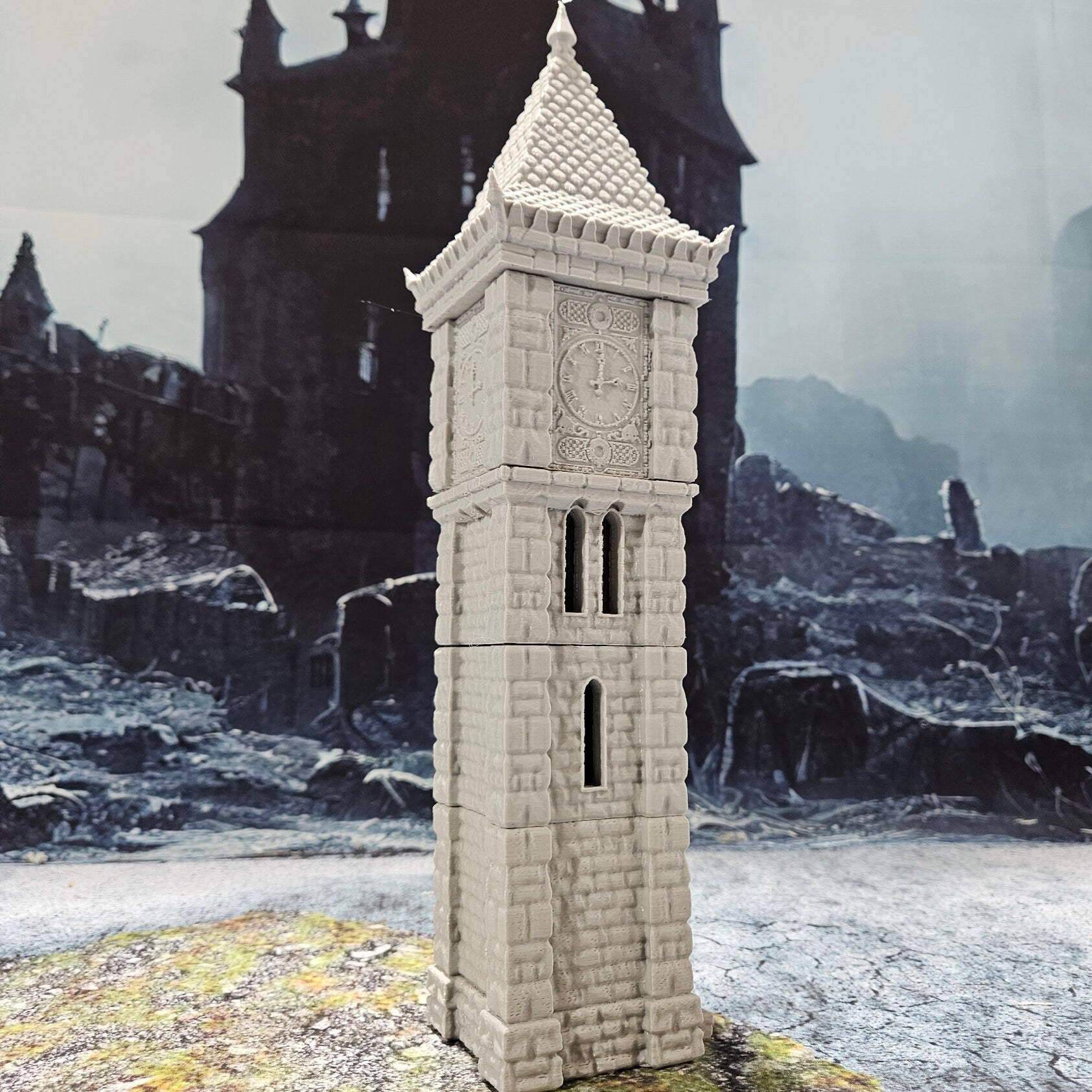 Drennheim, Mordheim, Trebuchet set, Defense Weapon, Clocktower, Inn, Dungeons and Dragons, Lord of the Rings, Tower, Ivory Tower, Tower Set, Osgiliath, Minas Tirith, Mordheim, Osgiliath, tabletop terrain, terrain, game table