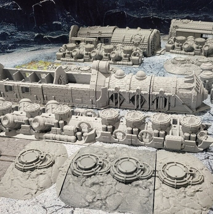 Steampunk - Eberron Lightning Rail - - - Dungeons and Dragons - 28mm Terrain - terrain