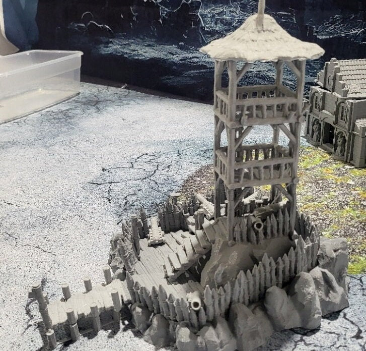 Tabletop Terrain, Mordheim, D&D, Pirate, Tower, Ruin, Ruined, houses, Tabletop, Fantasy Terrain, Town Set, Town and Market, Mordheim Set, Wargaming, Dungeons and Dragons, Lord of the rings, RPG Set, Village Set, building set, small town, Market, town
