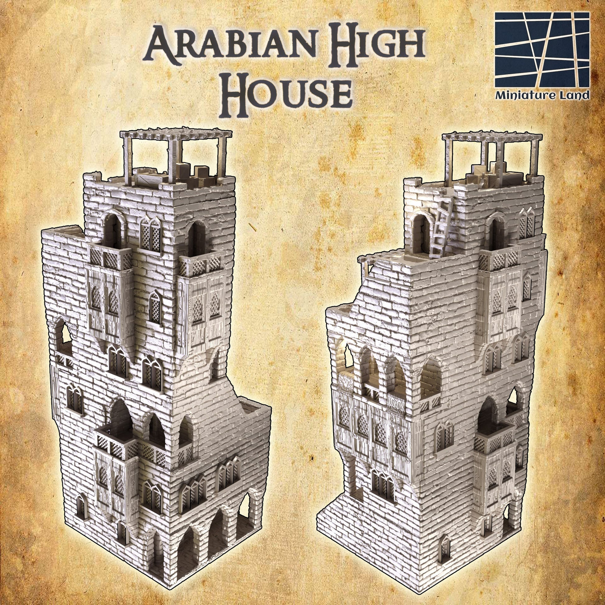 Tabletop Terrain, Mordheim, D&D, Pirate, Tower, Ruin, Ruined, houses, Tabletop, Fantasy Terrain, Town Set, Town and Market, Mordheim Set, Wargaming, Dungeons and Dragons, Lord of the rings, RPG Set, Village Set, Chaos, small town, Market, town