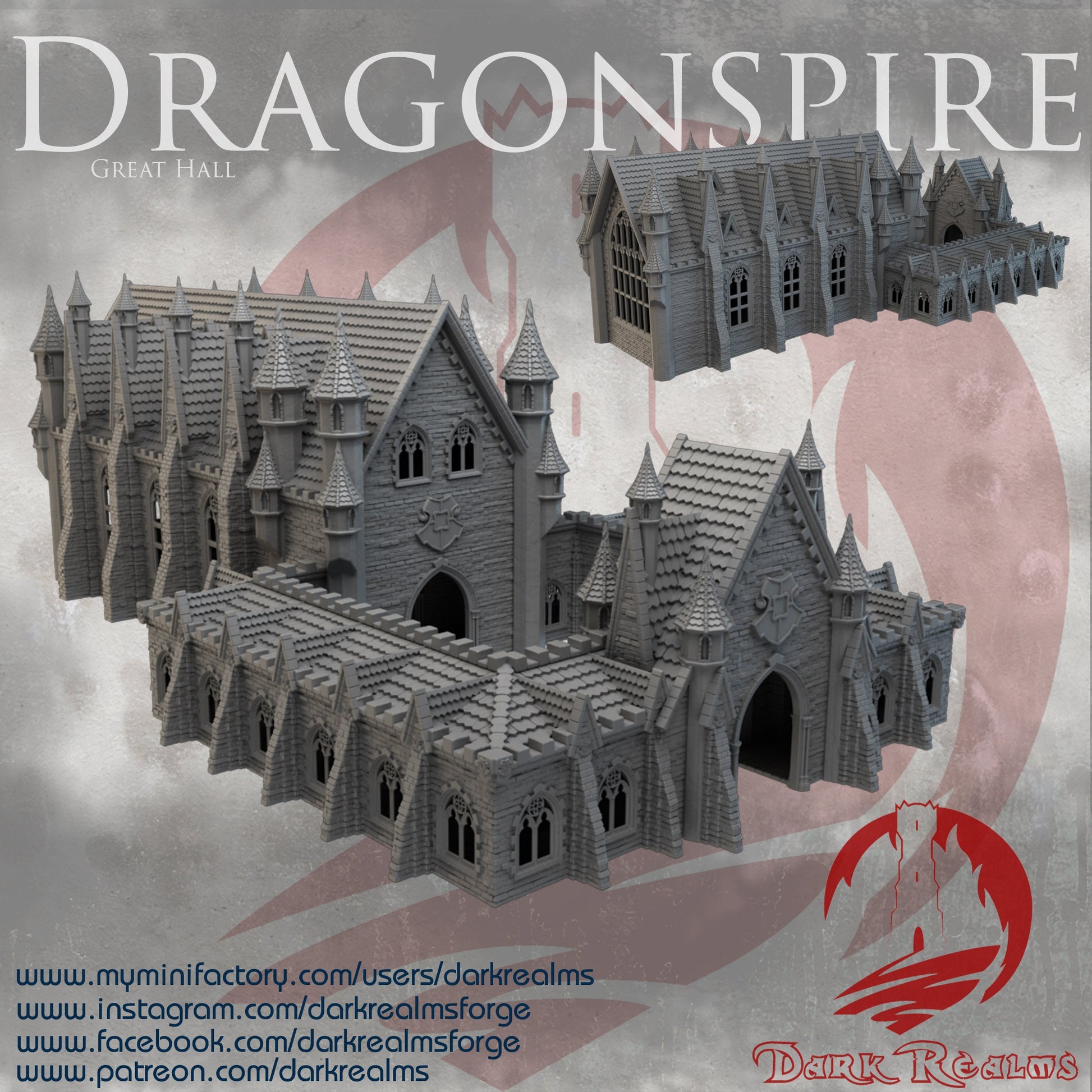 Tabletop Terrain, Mordheim, DnD, Wizard School, Tower, Wizard, Ruined, Train Set, Tabletop, Fantasy Terrain, Town Set, Town and Market, Mordheim Set, Wargaming, Dungeons and Dragons, RPG Set, Village Set, Dragon, Harry Potter, Market, College