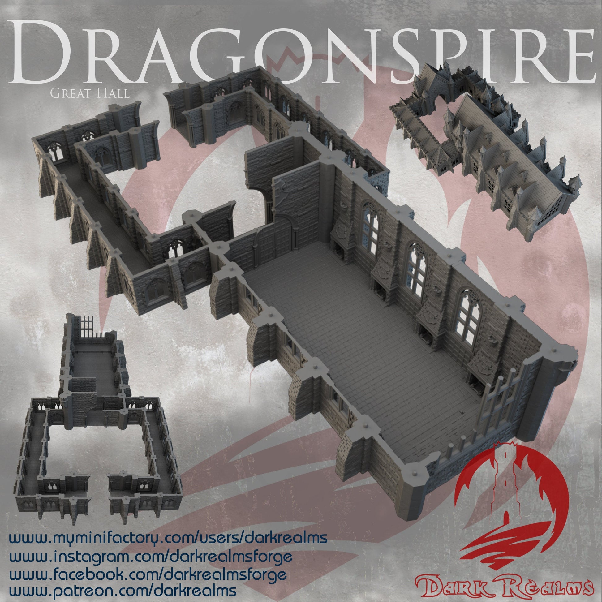 Tabletop Terrain, Mordheim, DnD, Wizard School, Tower, Wizard, Ruined, Train Set, Tabletop, Fantasy Terrain, Town Set, Town and Market, Mordheim Set, Wargaming, Dungeons and Dragons, RPG Set, Village Set, Dragon, Harry Potter, Market, College