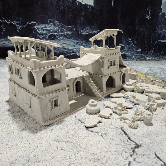 Tabletop Terrain, Mordheim, DnD, Wizard School, Tower, Wizard, Ruined, Train Set, Tabletop, Fantasy Terrain, Town Set, Town and Market, Mordheim Set, Wargaming, Dungeons and Dragons, Lord of the rings, RPG Set, Village Set, Dragon, Market