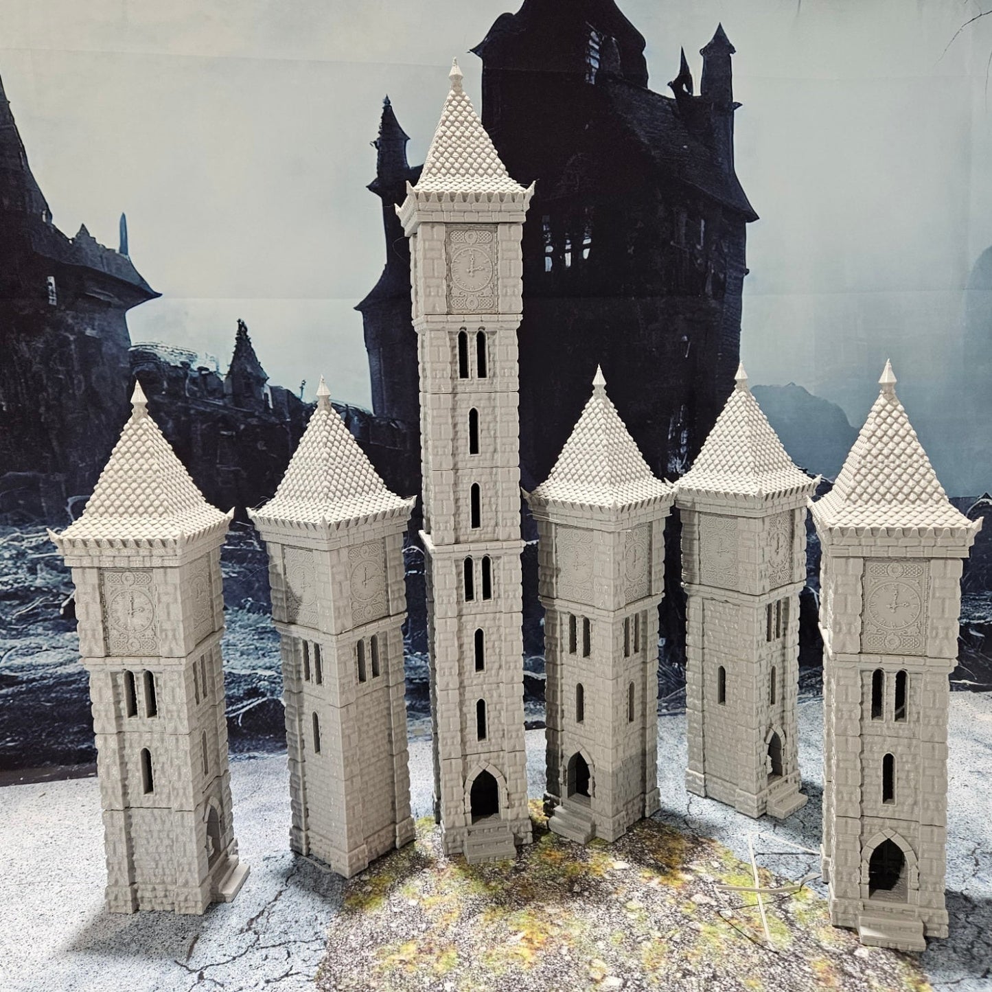 Drennheim, Mordheim, Trebuchet set, Defense Weapon, Clocktower, Inn, Dungeons and Dragons, Lord of the Rings, Tower, Ivory Tower, Tower Set, Osgiliath, Minas Tirith, Mordheim, Osgiliath, tabletop terrain, terrain, game table