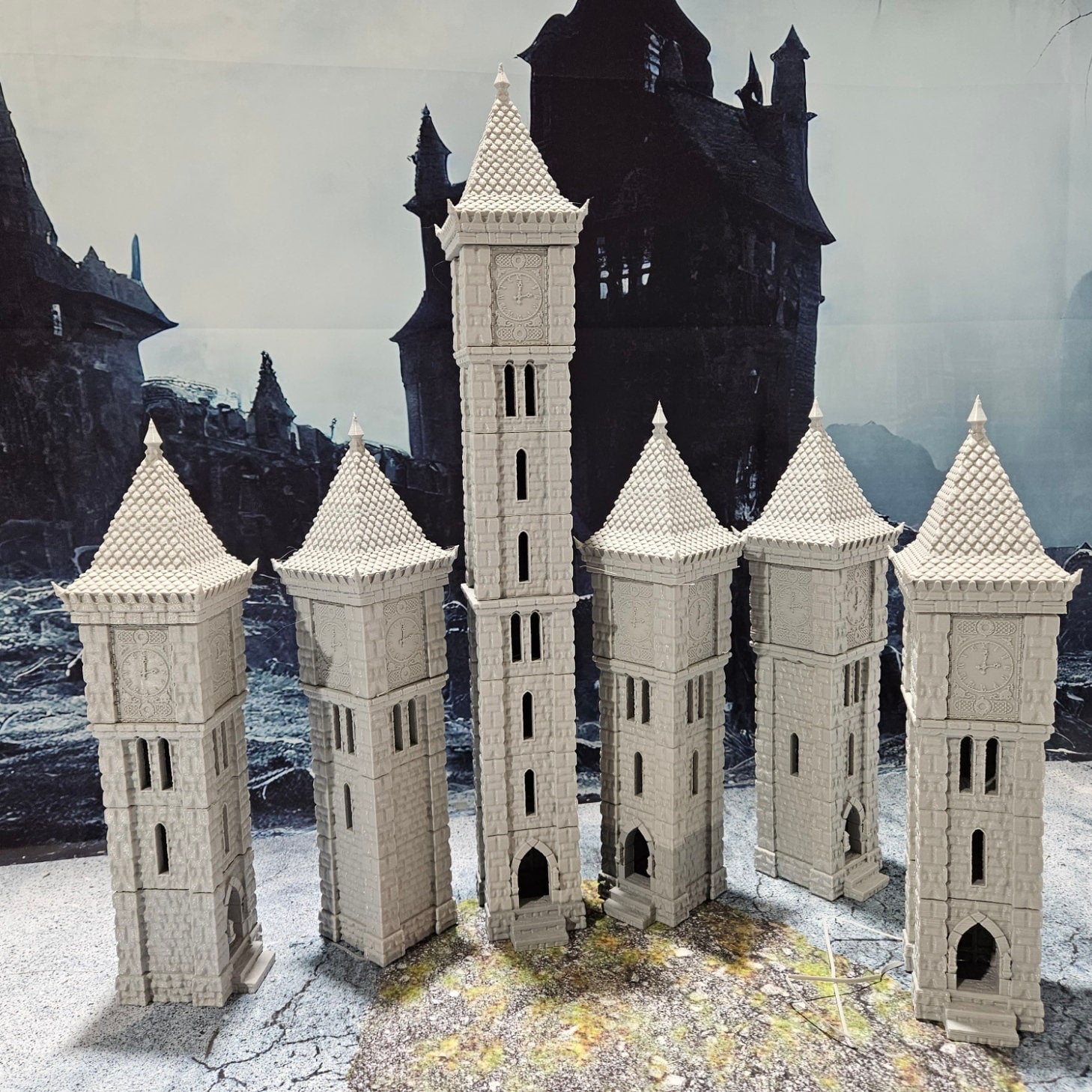 Drennheim, Mordheim, Trebuchet set, Defense Weapon, Clocktower, Inn, Dungeons and Dragons, Lord of the Rings, Tower, Ivory Tower, Tower Set, Osgiliath, Minas Tirith, Mordheim, Osgiliath, tabletop terrain, terrain, game table