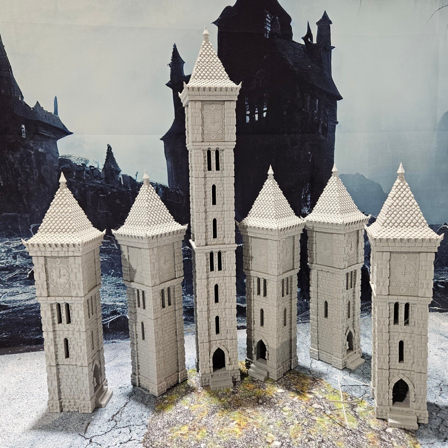 Drennheim, Mordheim, Trebuchet set, Defense Weapon, Clocktower, Inn, Dungeons and Dragons, Lord of the Rings, Tower, Ivory Tower, Tower Set, Osgiliath, Minas Tirith, Mordheim, Osgiliath, tabletop terrain, terrain, game table