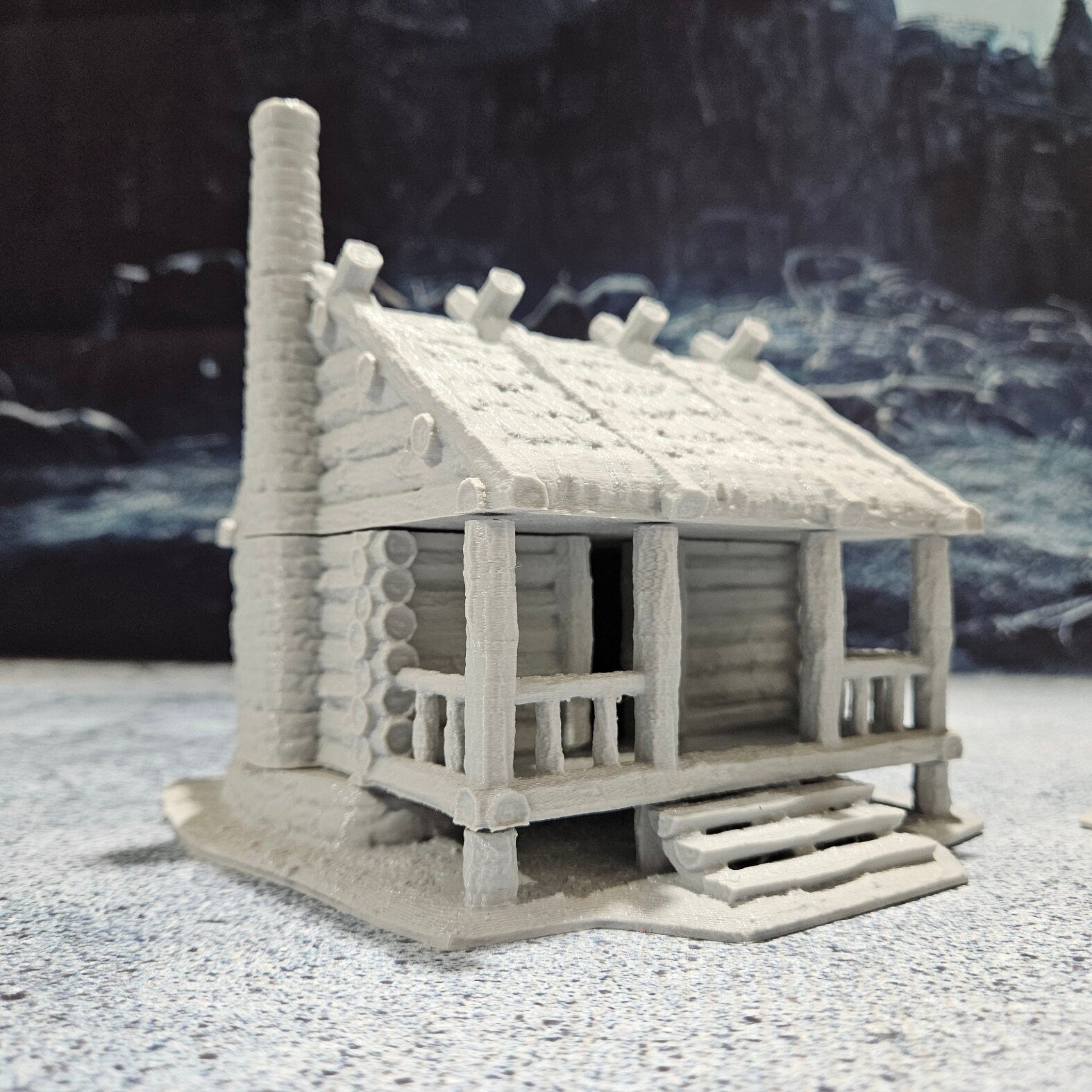 DnD Miniature, 40k Terrain,Train Terrain,Tabletop Town,Tabletop Game,Dnd Table,DND Terrain,DND Miniatures,gaming terrain,inn,tavern This is a great trade town. A party stumbling on this town deep in the woods could resupply and get some rest.