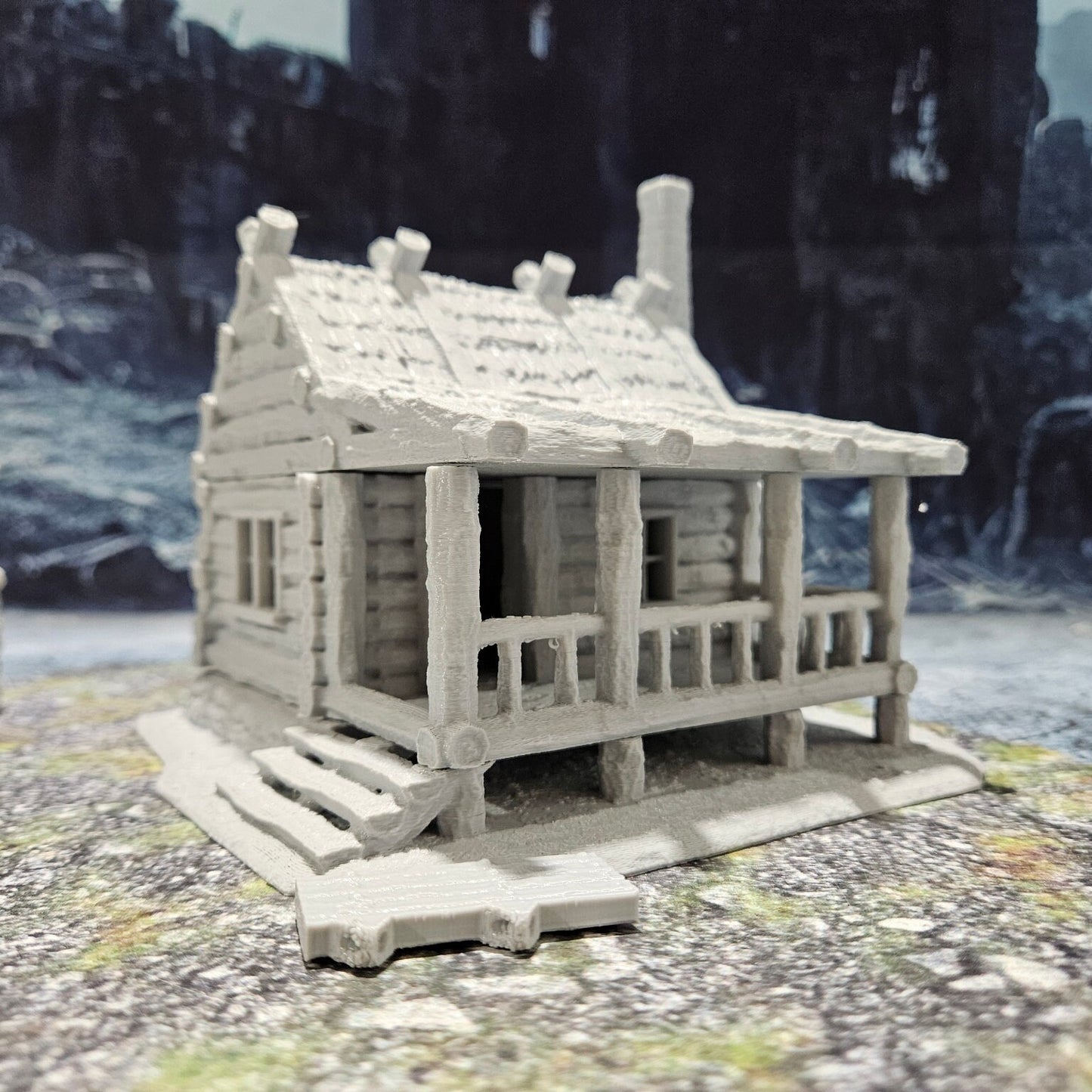 DnD Miniature, 40k Terrain,Train Terrain,Tabletop Town,Tabletop Game,Dnd Table,DND Terrain,DND Miniatures,gaming terrain,inn,tavern This is a great trade town. A party stumbling on this town deep in the woods could resupply and get some rest.