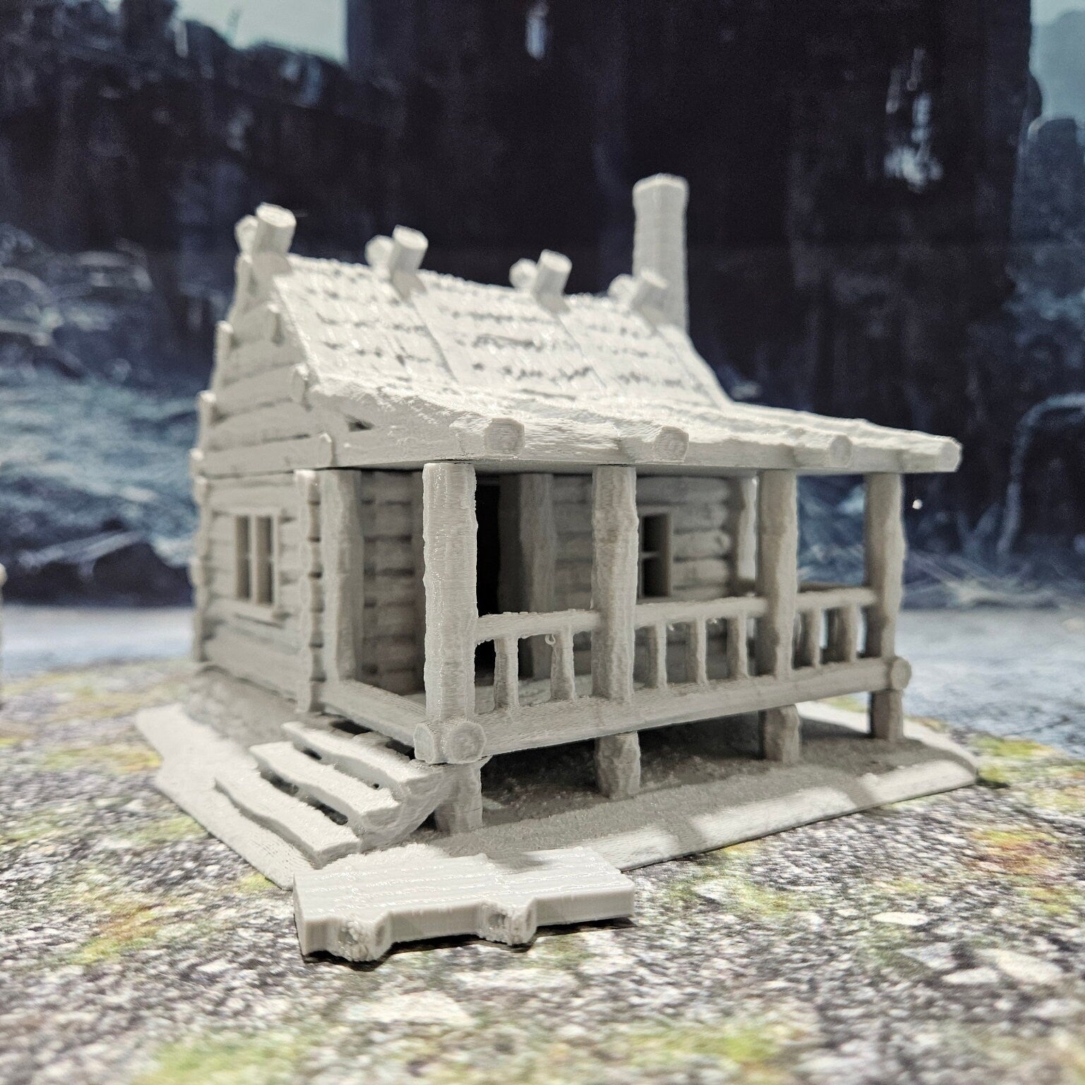 DnD Miniature, 40k Terrain,Train Terrain,Tabletop Town,Tabletop Game,Dnd Table,DND Terrain,DND Miniatures,gaming terrain,inn,tavern This is a great trade town. A party stumbling on this town deep in the woods could resupply and get some rest.