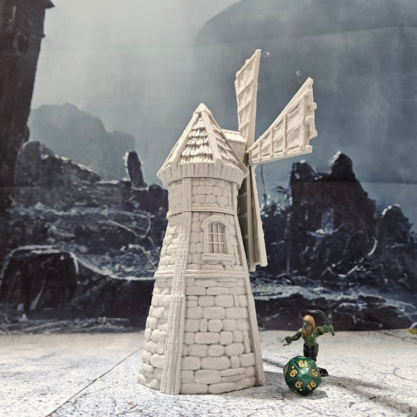 Stormhill Windmill, Tabletop Gaming, 28mm Scale, Stormhill City, city set, dungeons and dragons