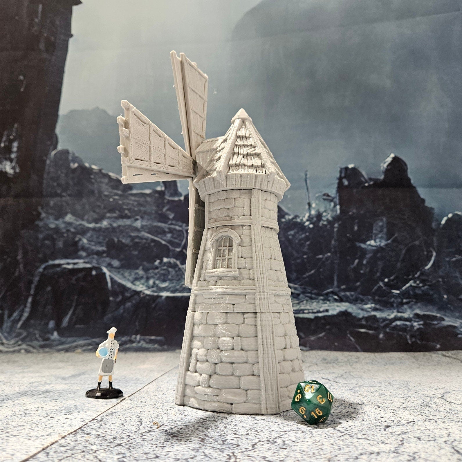 Stormhill Windmill, Tabletop Gaming, 28mm Scale, Stormhill City, city set, dungeons and dragons