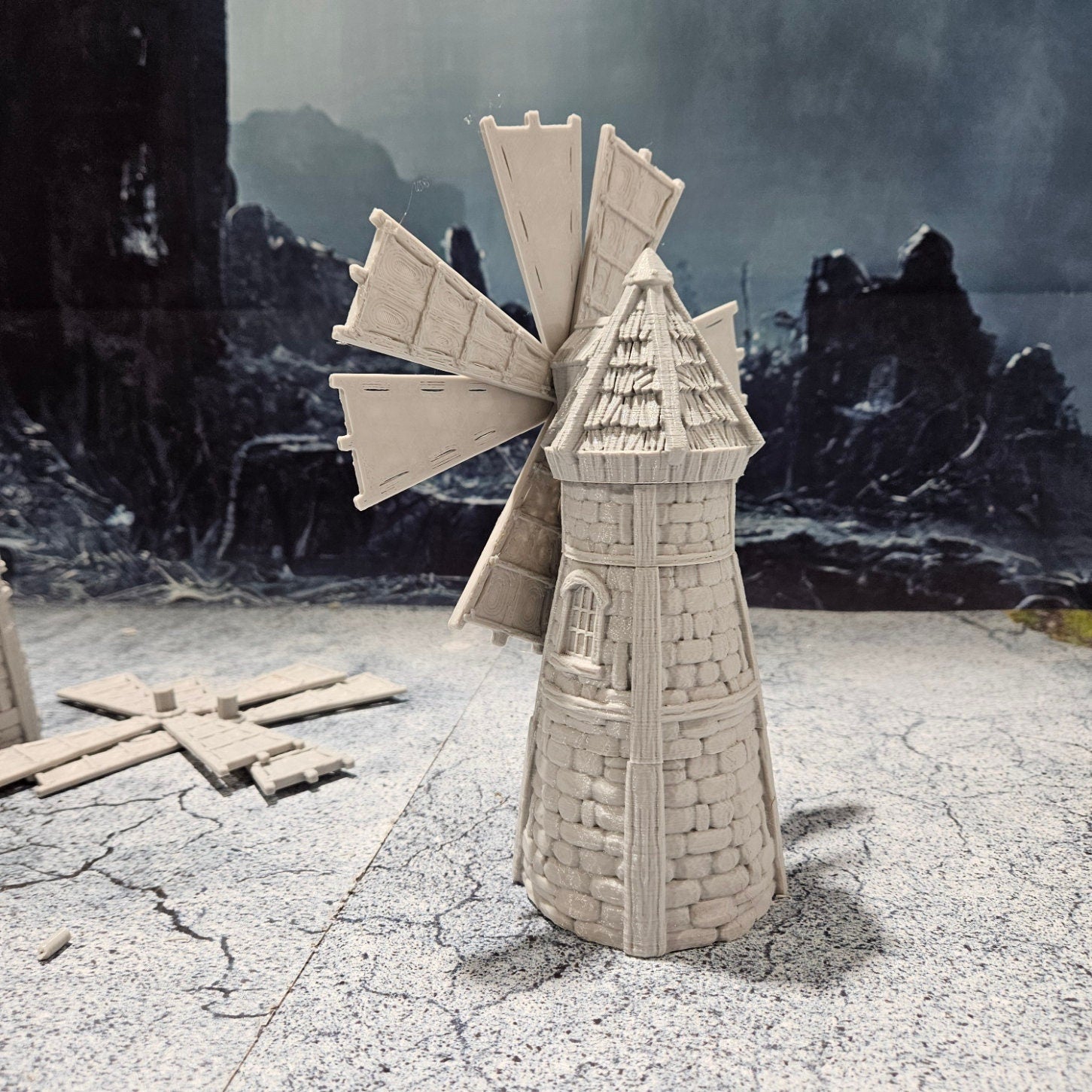Stormhill Windmill, Tabletop Gaming, 28mm Scale, Stormhill City, city set, dungeons and dragons