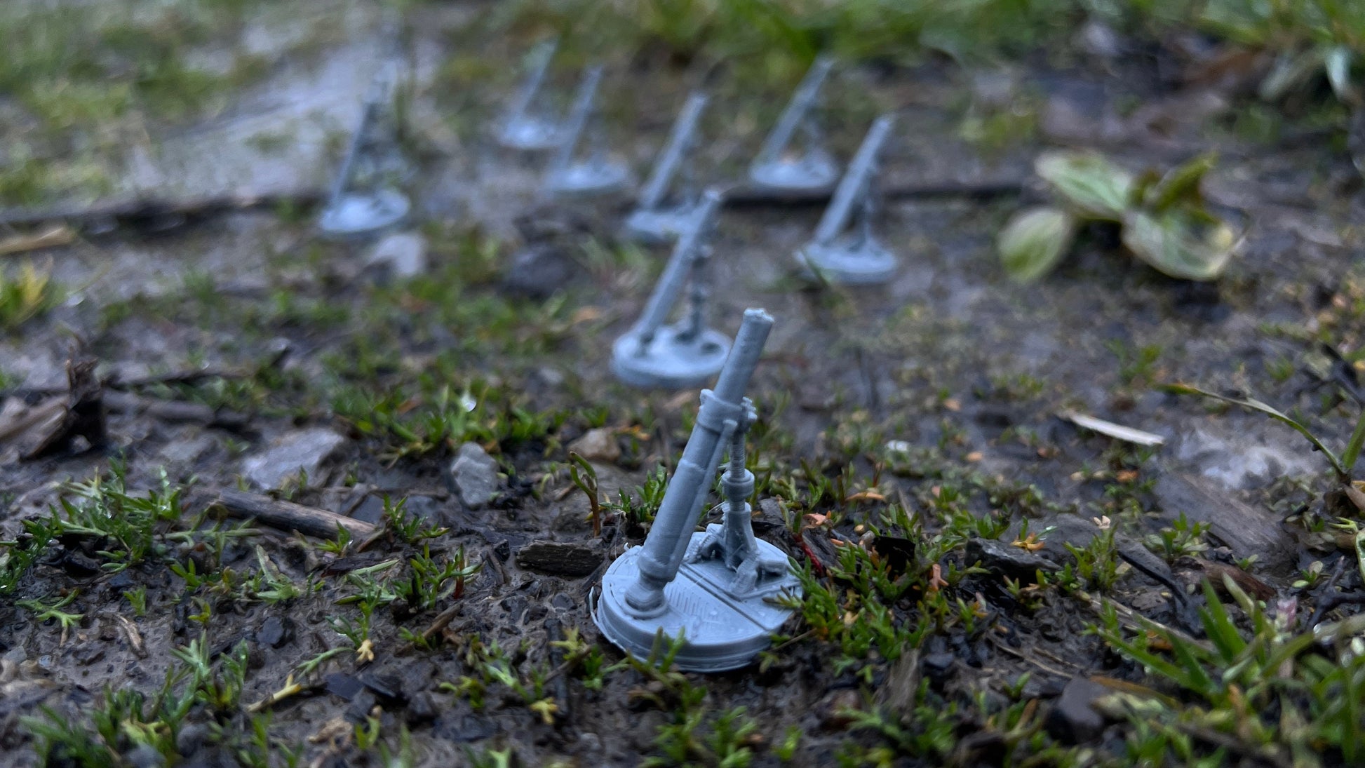 M2 60mm Basic Mortar Set for Tabletop Wargaming - Set of 10 Artillery Models