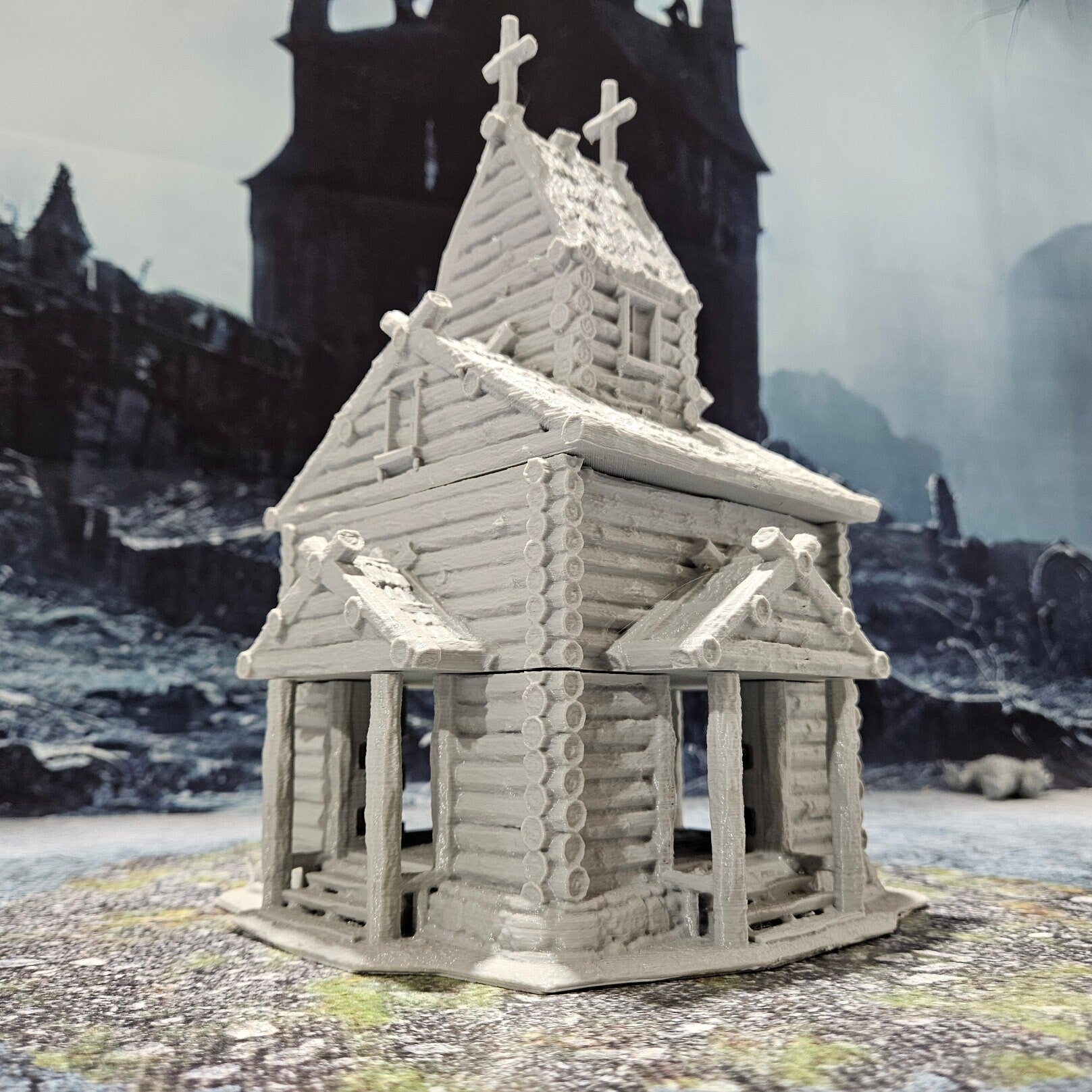 DnD Miniature, 40k Terrain,Train Terrain,Tabletop Town,Tabletop Game,Dnd Table,DND Terrain,DND Miniatures,gaming terrain,inn,tavern This is a great trade town. A party stumbling on this town deep in the woods could resupply and get some rest.