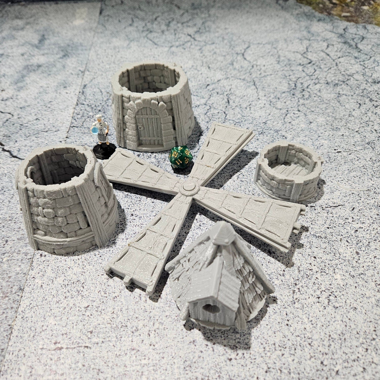 Stormhill Windmill, Tabletop Gaming, 28mm Scale, Stormhill City, city set, dungeons and dragons