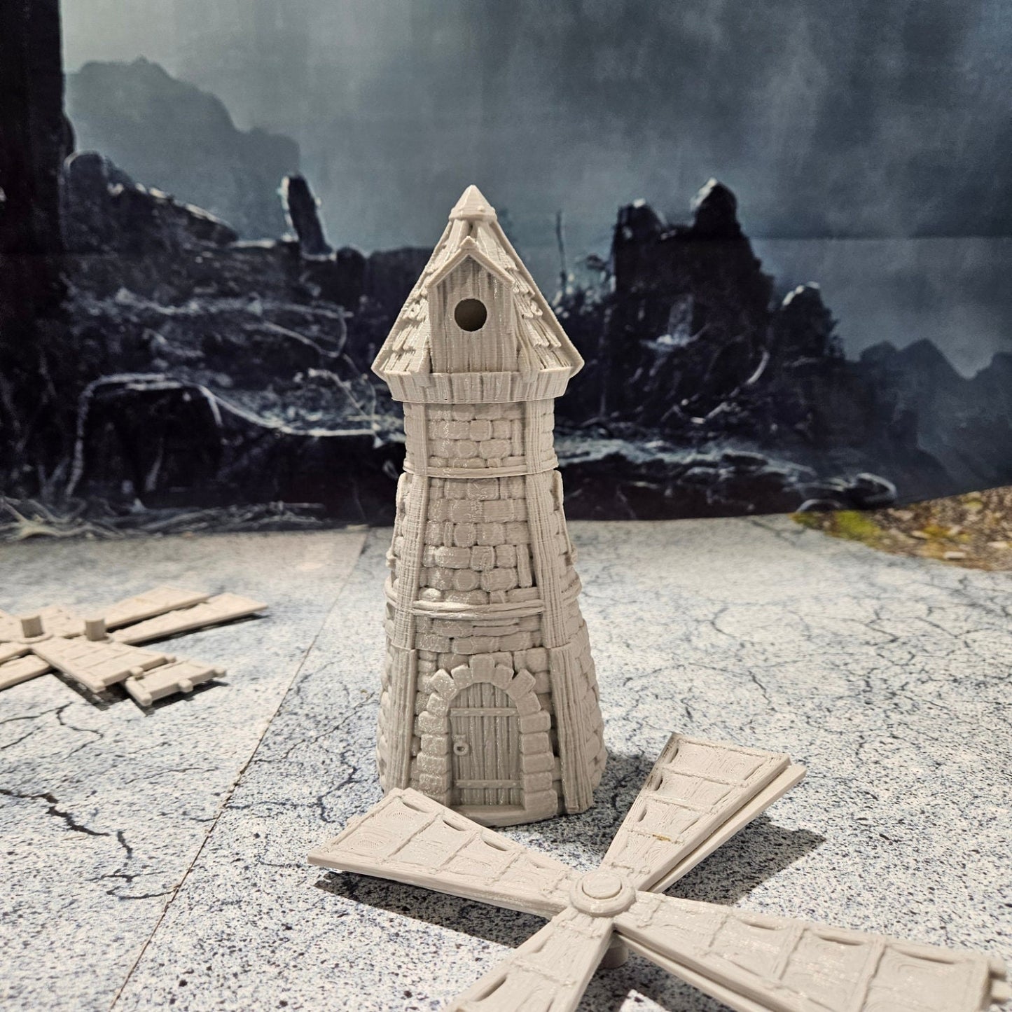 Stormhill Windmill, Tabletop Gaming, 28mm Scale, Stormhill City, city set, dungeons and dragons