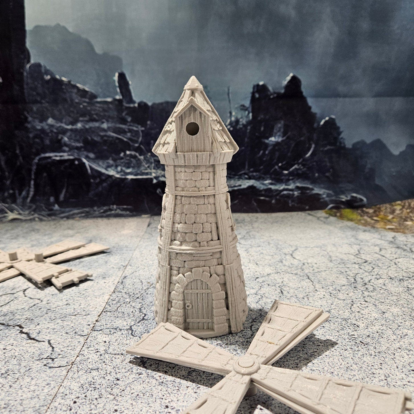 Stormhill Windmill, Tabletop Gaming, 28mm Scale, Stormhill City, city set, dungeons and dragons