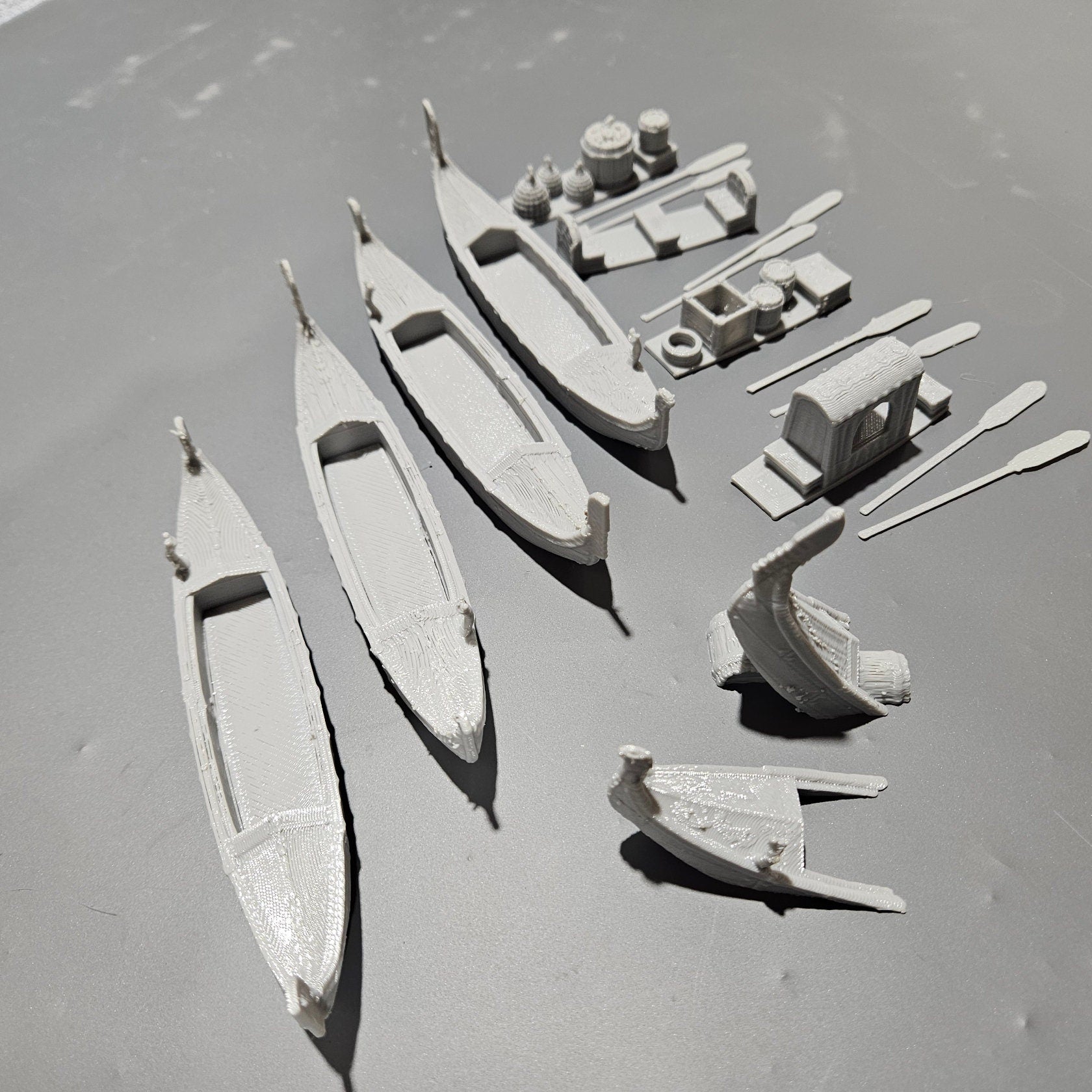 dnd terrain, Dungeons and Dragons, Dungeon Master, Bundle, board game, warhammer 40k, star wars, dnd dice, birthday gift, miniatures, role playing games, cyberpunk, Water Terrain, PLA, 3D Print, 28mm, Set, Tabletop, Box Set, Boat, Gondola, Venice