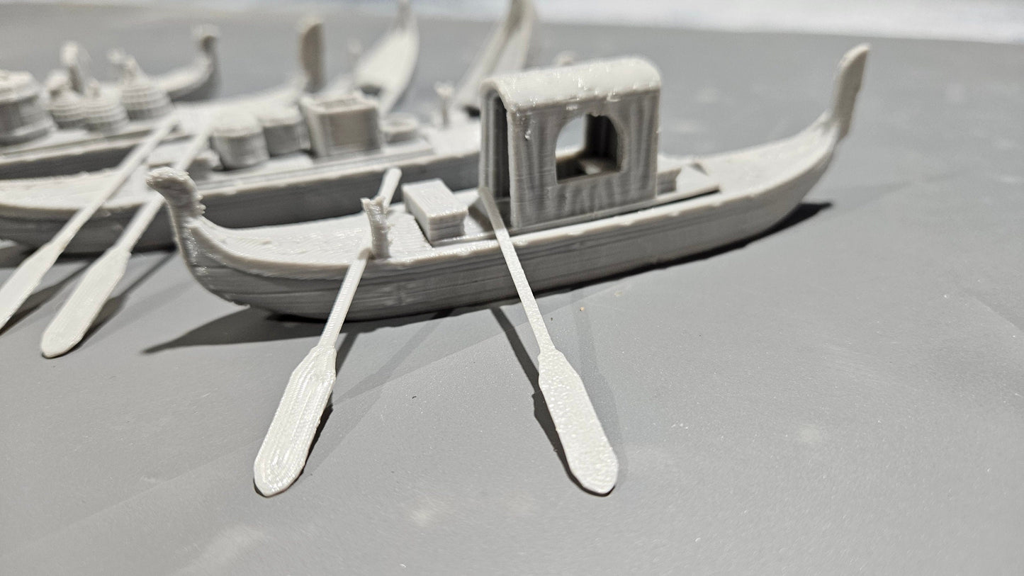 dnd terrain, Dungeons and Dragons, Dungeon Master, Bundle, board game, warhammer 40k, star wars, dnd dice, birthday gift, miniatures, role playing games, cyberpunk, Water Terrain, PLA, 3D Print, 28mm, Set, Tabletop, Box Set, Boat, Gondola, Venice