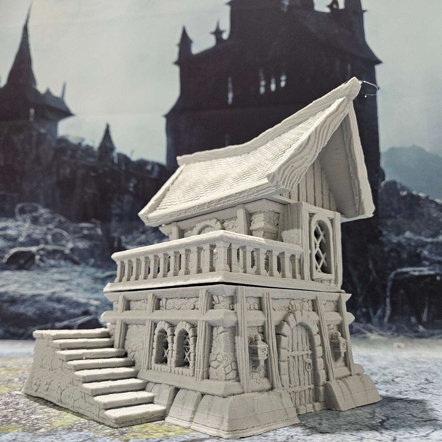 House 3 - City of Zurgnan - 28mm Scale - Mujjasforge - Warhammer - Dungeons and Dragons - 28mm Terrain - warhammer terrain