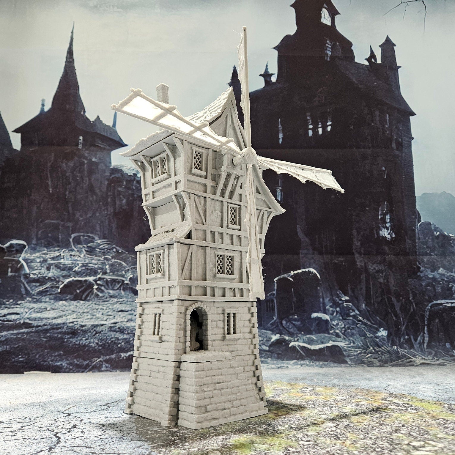 Windmill House 28mm, dnd terrain, tabletop terrain