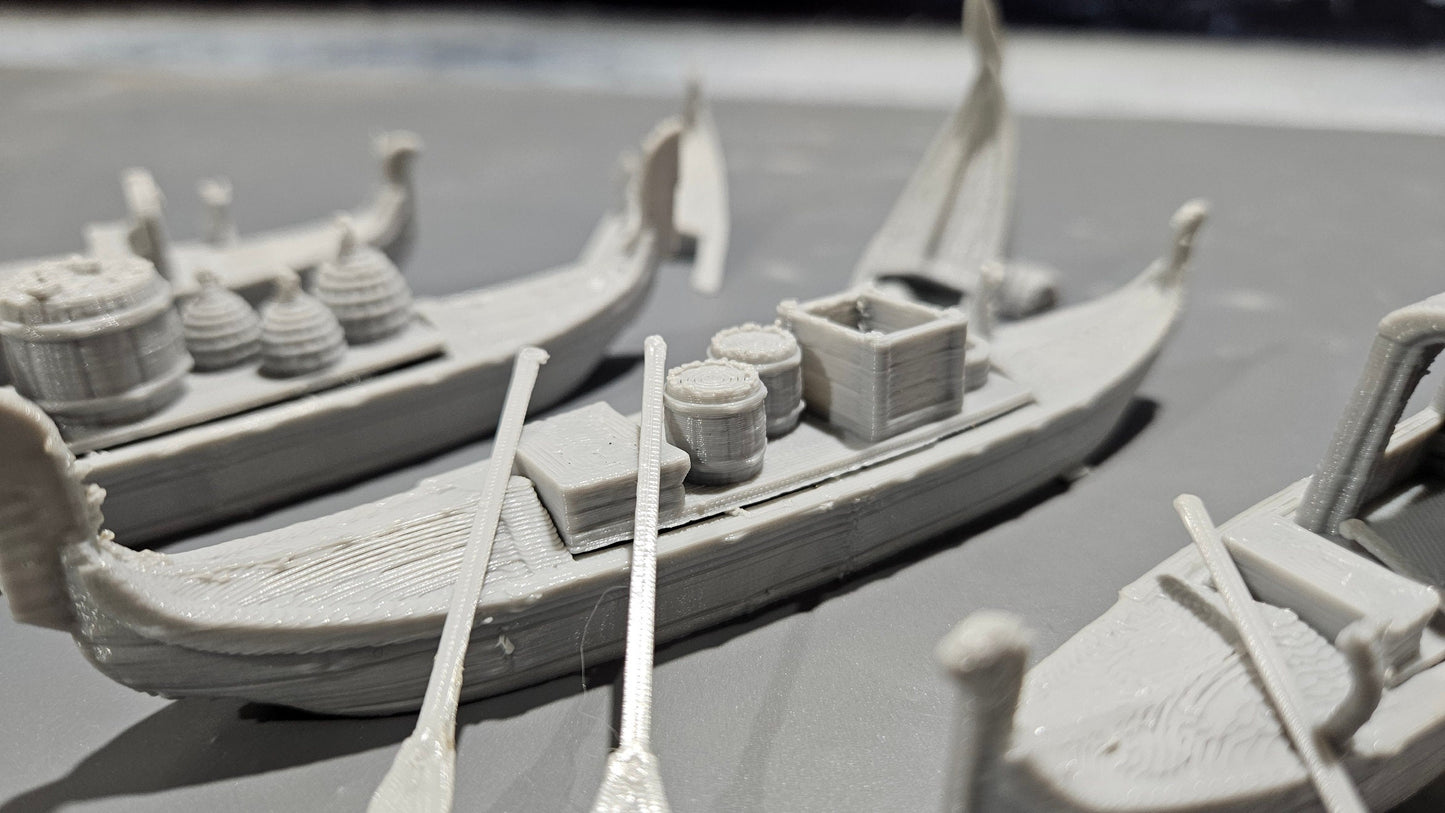 dnd terrain, Dungeons and Dragons, Dungeon Master, Bundle, board game, warhammer 40k, star wars, dnd dice, birthday gift, miniatures, role playing games, cyberpunk, Water Terrain, PLA, 3D Print, 28mm, Set, Tabletop, Box Set, Boat, Gondola, Venice