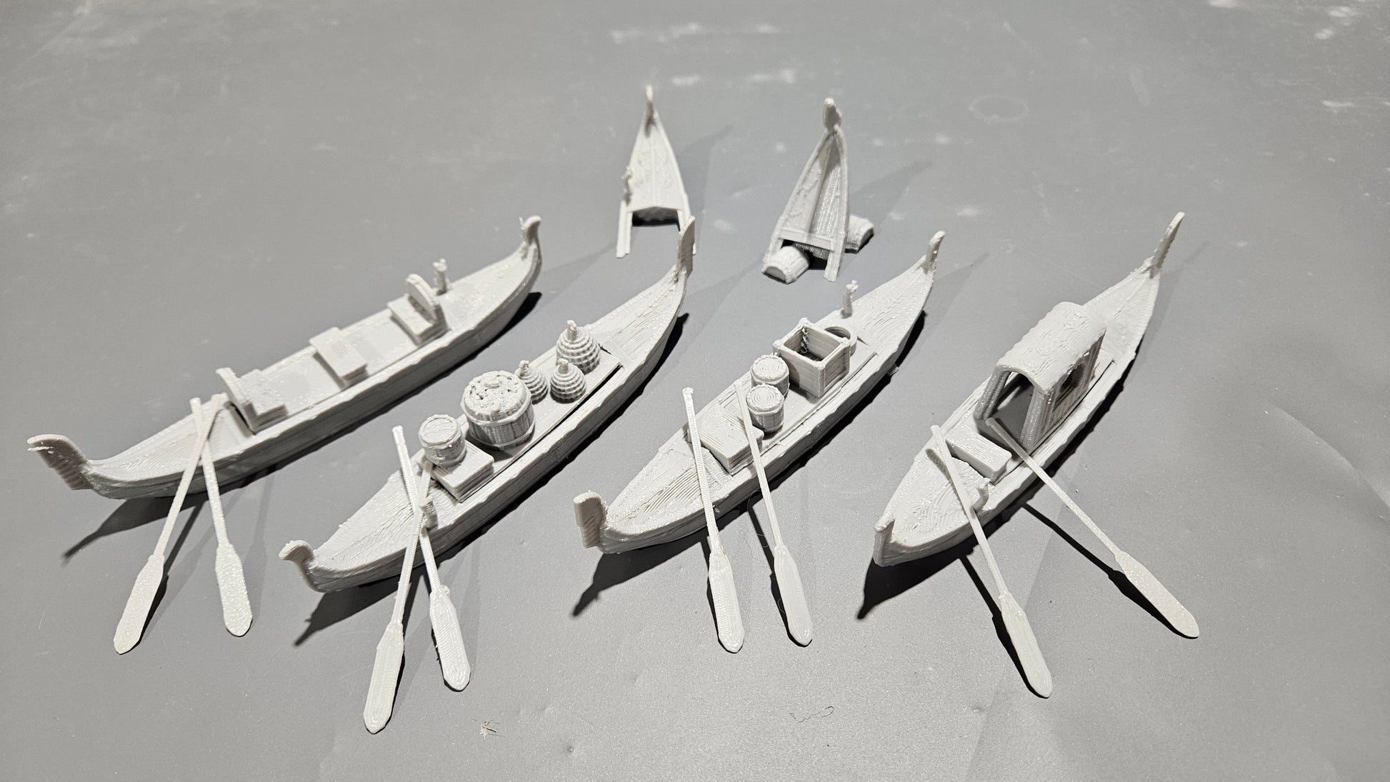 dnd terrain, Dungeons and Dragons, Dungeon Master, Bundle, board game, warhammer 40k, star wars, dnd dice, birthday gift, miniatures, role playing games, cyberpunk, Water Terrain, PLA, 3D Print, 28mm, Set, Tabletop, Box Set, Boat, Gondola, Venice