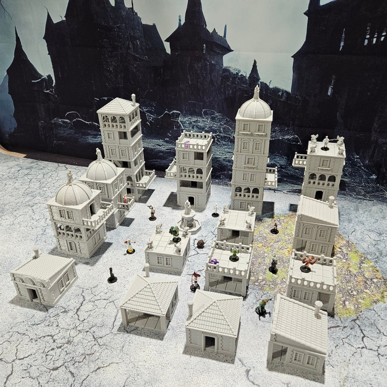 tabletop terrain, Modular Terrain, Town Builder, city buildings, City Terrain, wargaming, Dungeons and Dragons, Fantasy Village, Tabletop, Tabletop terrain, Tabletop RPG, Modular City, Modular, game terrain, Bundle, board game, 28mm, Set, Box Set