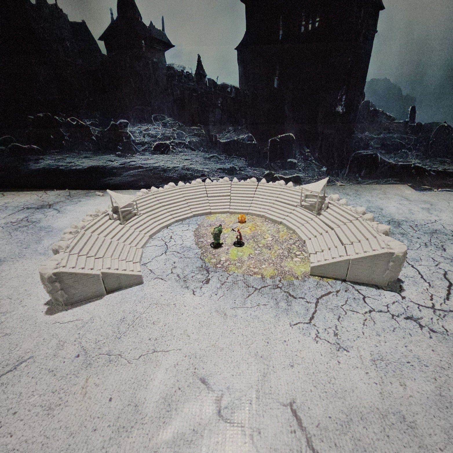 Greek Theater, Arena, Gladiator, Theater, Stage, Gladiator Arena, Coliseum, Fight pit, Thunderdome, Mad Max, Greek, Play, Terrain, Arena Terrain, Dungeons and Dragons, Warhammer, Warhammer Terrain, 15mm Terrain, Tolkien, Great Arena,