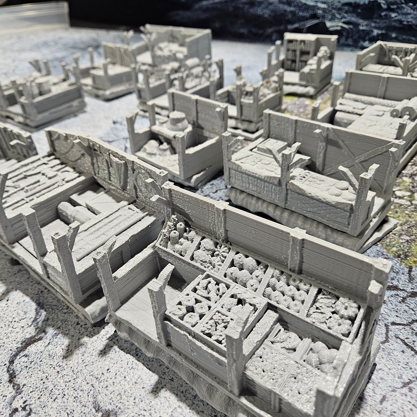dnd terrain, Dungeons and Dragons, Dungeon Master, Bundle, board game, warhammer 40k, star wars, Market Stalls, fish, pottery, books, role playing games, Desert Terrain, Market, Hamas, Middle East, Israel, Desert Market, Syrian, Desert, ARAB, stalls