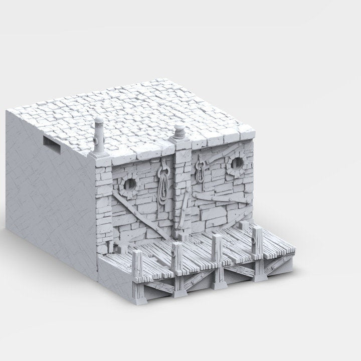 Large Quay Dock & Sewer System Set, Docks, Ancrabourg, cobblestone streets and sewers