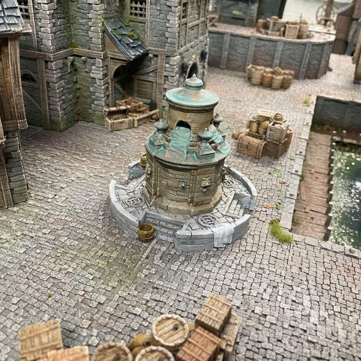 Tortuga Bay, Pirate Hideaway 1, Shack & Island Combo ,dnd terrain, Dungeons and Dragons, Dungeon Master, Bundle, Skirmish games, warhammer 40k, star wars, birthday gift, miniatures, role playing games,  Pirate Terrain, port royal, water pump, pump