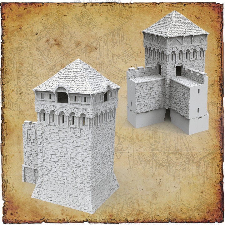 Tortuga Bay, Pirate Hideaway 1, Port Royal ,dnd terrain, Dungeons and Dragons, Dungeon Master, Bundle, Skirmish games, warhammer 40k, star wars, birthday gift, miniatures, role playing games,  Pirate Terrain, port royal, Gatehouse, Walls,city