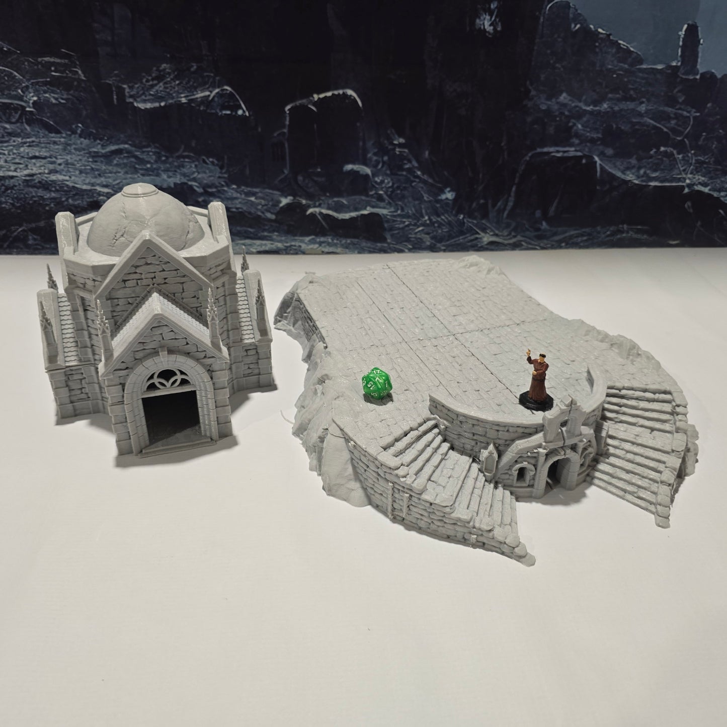 dnd terrain, Dungeons and Dragons, Dungeon Master, Bundle, board game, warhammer 40k, star wars, dnd dice, birthday gift, miniatures, role playing games, Necropolis, Desert Terrain, PLA, 3D Print, tomb, Mausoleum, Crypt, Church, dungeon