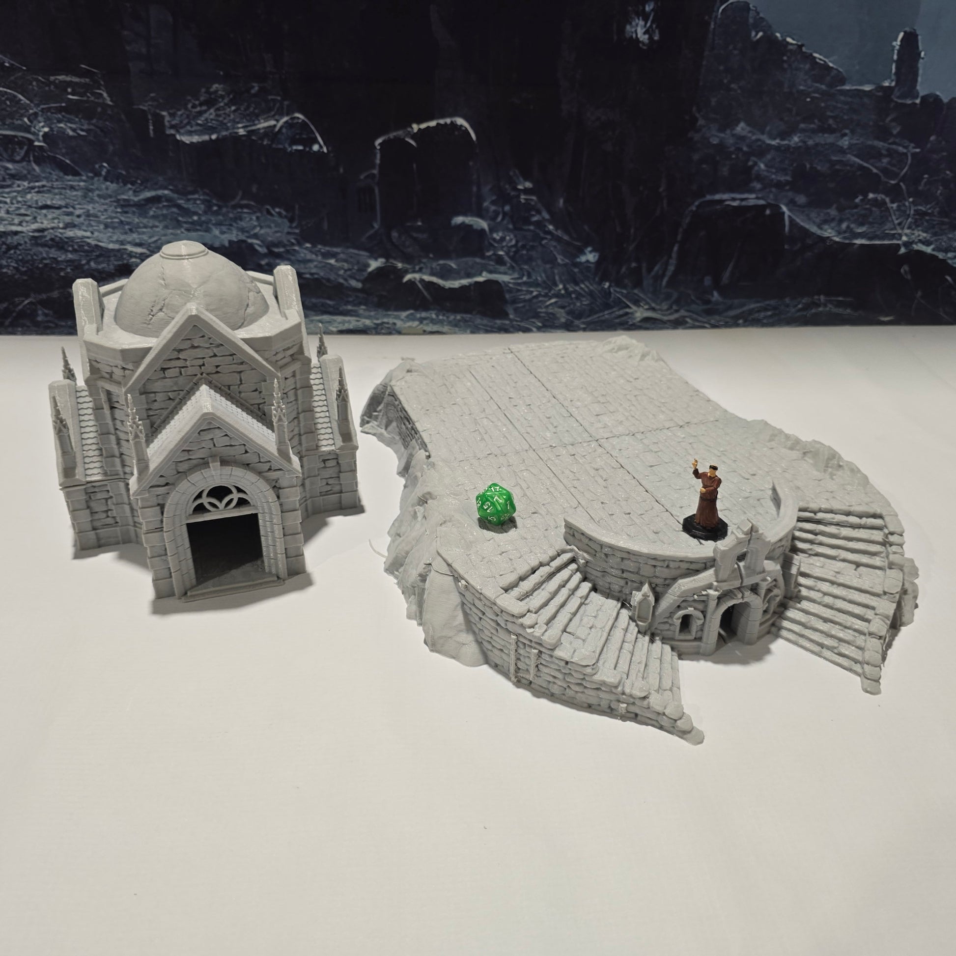 dnd terrain, Dungeons and Dragons, Dungeon Master, Bundle, board game, warhammer 40k, star wars, dnd dice, birthday gift, miniatures, role playing games, Necropolis, Desert Terrain, PLA, 3D Print, tomb, Mausoleum, Crypt, Church, dungeon