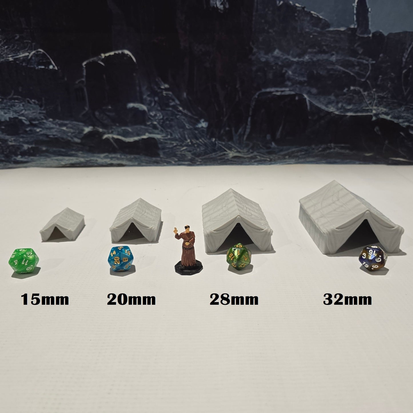 Roman Tent for tabletop wargaming with detailed design, ideal for desert camps and Roman military scenarios. Perfect for recreating historical battles and immersive RPGs in Warhammer, D&D, Pathfinder, and Bolt Action