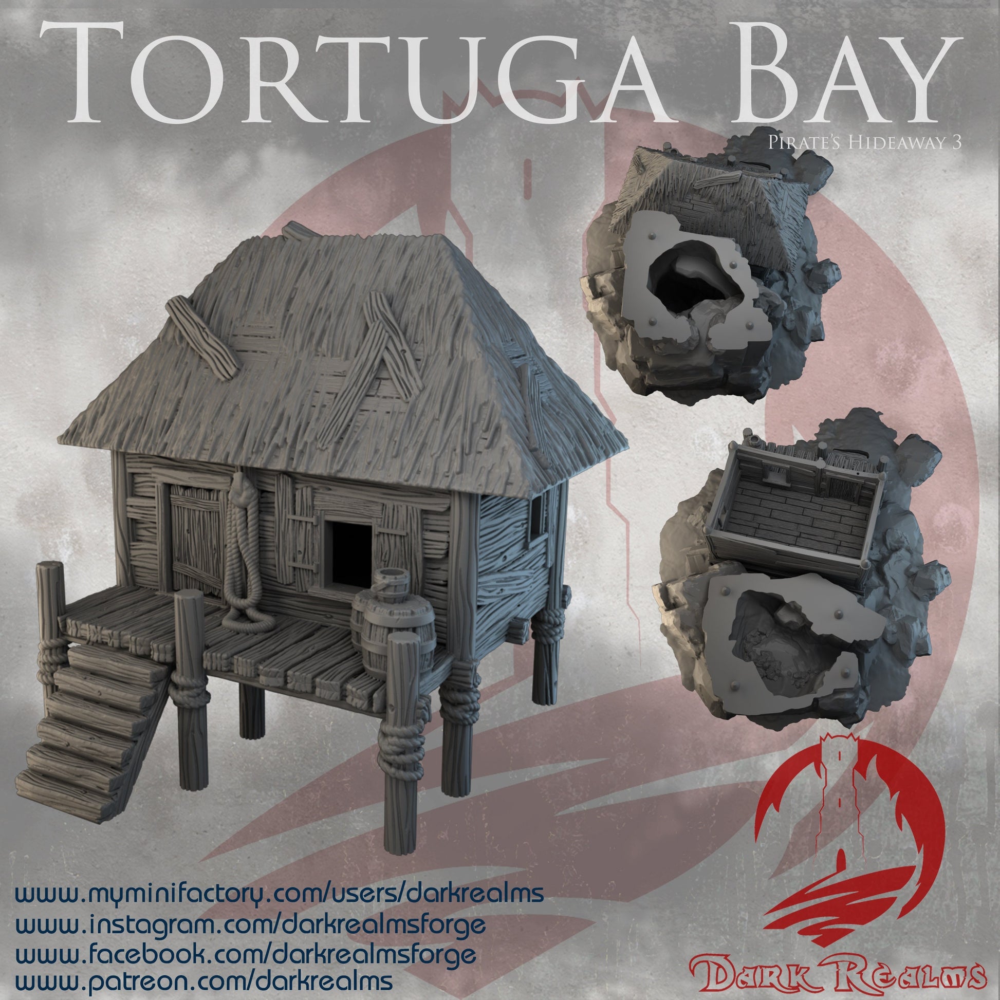 Tortuga Bay, Pirate Hideaway 3, Shack & Island Combo