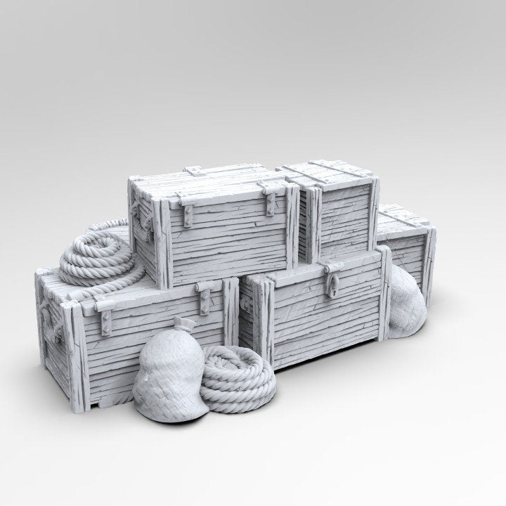 Tortuga Bay, Pirate, Port Royal ,dnd terrain, Dungeons and Dragons, Dungeon Master, Bundle, Skirmish games, warhammer 40k, star wars, chest sack, fish, fruit, box, encounter, playing games,  Pirate Terrain, port royal, scatter, barrels, crates