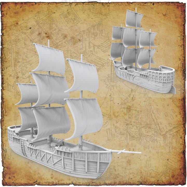 Game Board, Ship, Pirate SHip, Cargo Ship, Shipping Vessel, Seaport, Harbor ship, DND Terrain, DND Miniatures, gaming terrain, Pirate, 28mm Terrain, Pirate vessel, Pirate Terrain, Pirate merchant, Merchant ship, Village, Jack Sparrow, carrack, boat