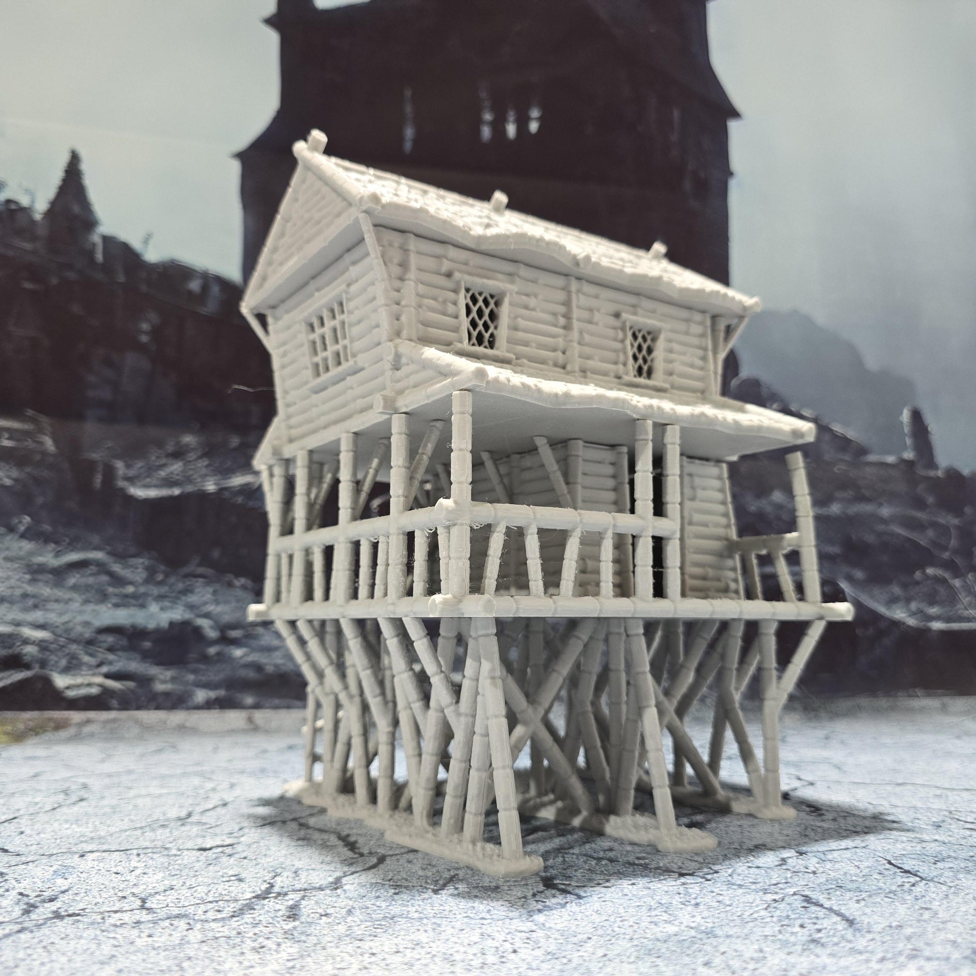 Medieval Stilted Marsh Huts for D&D, Model Railroading, and Wargaming