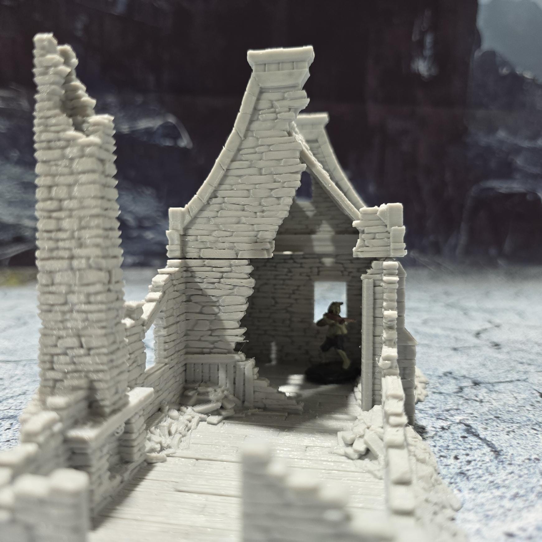Walter's Residence Ruin: Historical Colonial Ruined Building for D&D, Model Railroading, and Wargaming