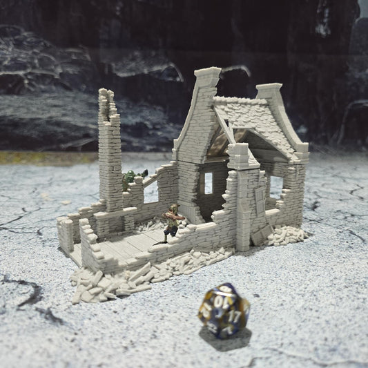 Walter's Residence Ruin: Historical Colonial Ruined Building for D&D, Model Railroading, and Wargaming
