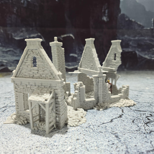 Ward Residence: Medieval Ruined House for D&D, Model Railroading, and Wargaming
