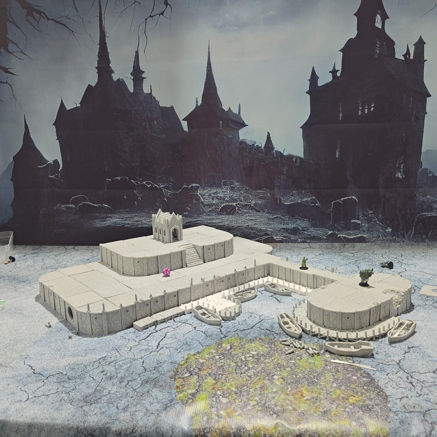 Large Quay Dock & Sewer System Set, Docks, Ancrabourg, cobblestone streets and sewers